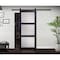 Renin 36 inch x 84 inch Espresso 3 Lite Frosted Glass Barn Door with Hardware Kit BD061W01ES3TGE36084 - alternate 2